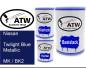 Preview: Nissan, Twilight Blue Metallic, MK / BK2: 500ml Lackdose + 500ml Klarlack + 250ml Härter - Set, von ATW Autoteile West.